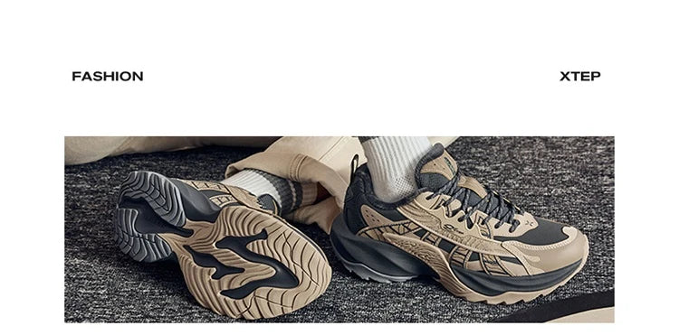 Xtep Flame 5.0 Men's Cotton Shoes 2024 Winter Comfortable Lightweight Heightening Rabbit Fur Warm Retro Casual Shoe 976419370048.