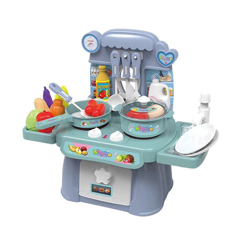 Simulated Kitchen Toys Kitchenware Lighting and Sounds Cooking Game Set Children Fun Educational Toy Educational Toys Boys Girls.
