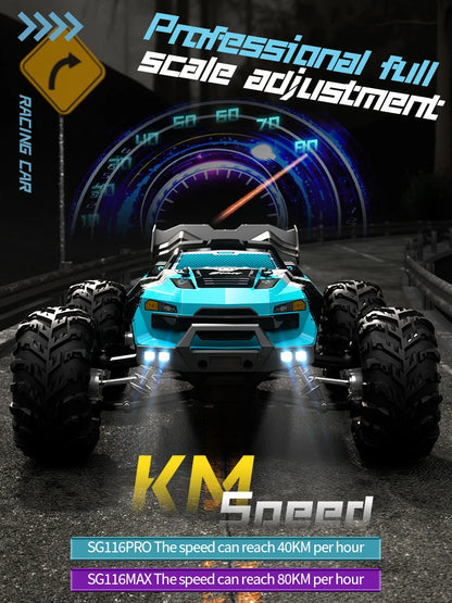SG116 MAX 1:16 High Speed Drift Racing Car 80KM/H Brushless Motor 4WD SG316 MAX RC Off Road Car Monster Trucks Toy For Kids Gift.