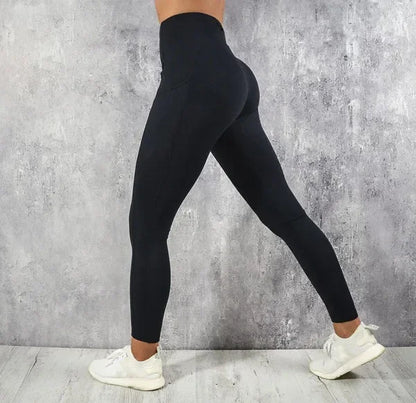 Yoga Fitness Women Leggings High Waist Tights with Pocket Gym Workout Running Stretchy Sexy Butt Liftting Casual Skinny Pants.