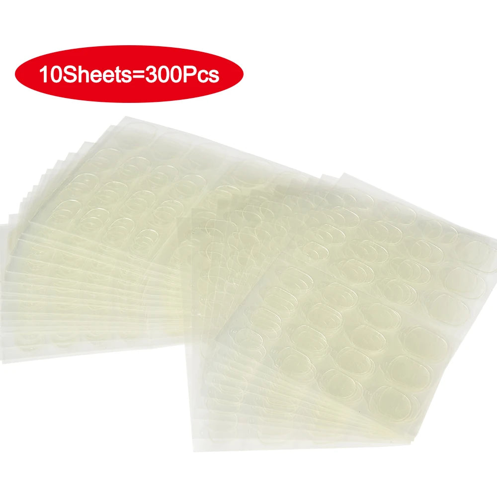 6000Pcs Double-Sided Nail Adhesive Stickers Waterproof Breathable Transparent False Nail Glue Sticker Jelly Nail Tips DIY Tools.