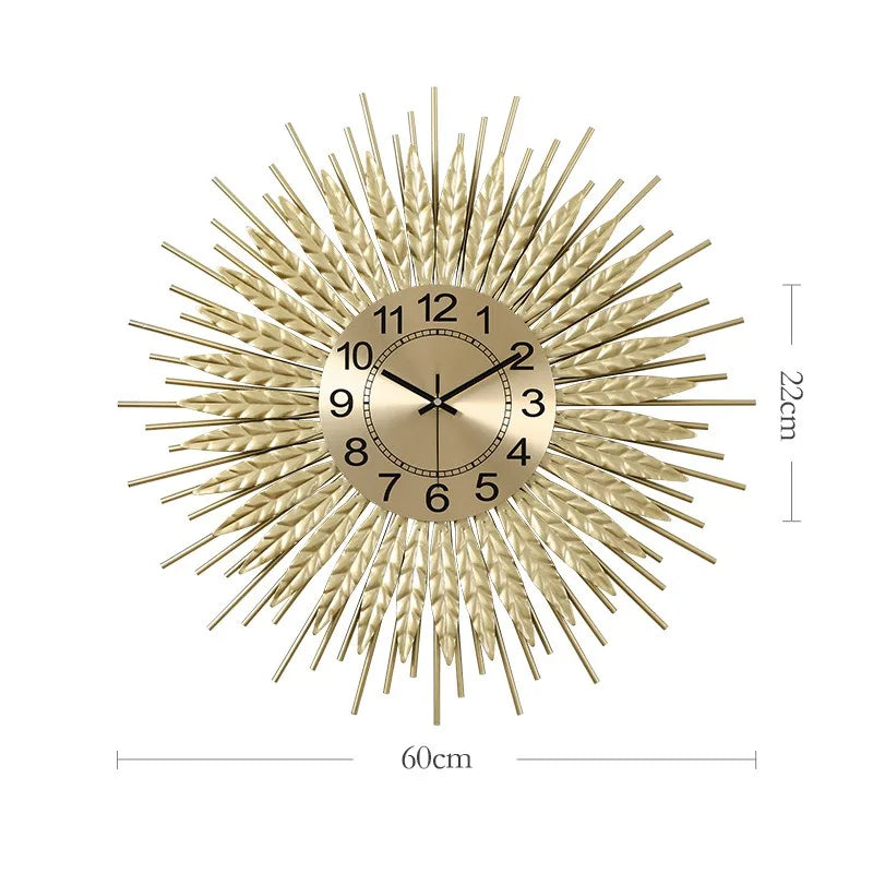 Weizen ohren uhren, Wohnzimmer wanduhren, die Ernte Wohlstand Gesundheit Glück Einheit Freundschaft Vitalität Hoffnung symbolisieren