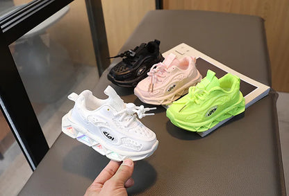 Baby Shoes2023 Spring Autumn New Boys and Girls Light Up Clunky Sneaker Small and Medium-sized Children's Soft Soled Baby Shoes.