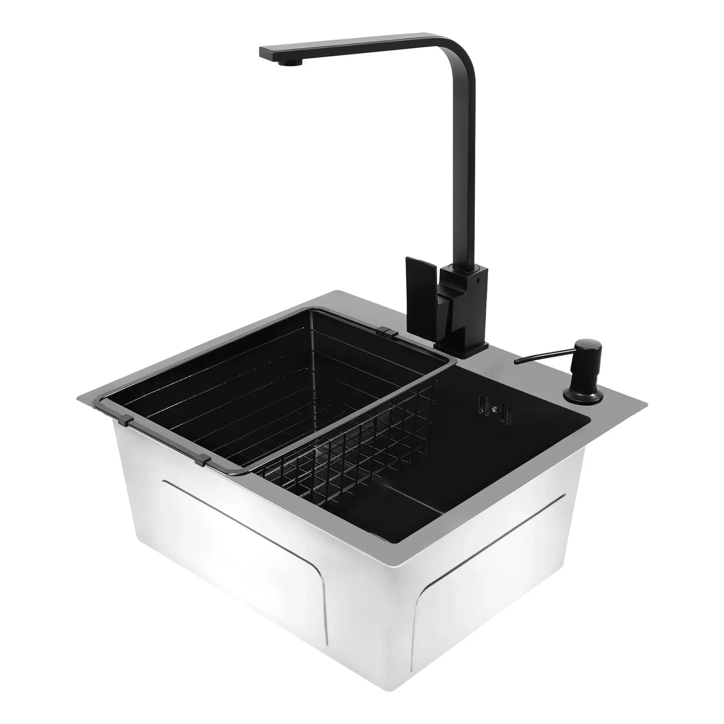 [Edelstahlspüle] Moderne Küchenspüle aus Edelstahl – Edelstahl – für die Küche – langlebig, elegant