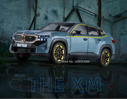1/24 The XM Alloy Car Models Toy Diecasts Off-road Vehicles with Light Sound Pull Back Function SUV Car Toys for Kids Boys Gifts.