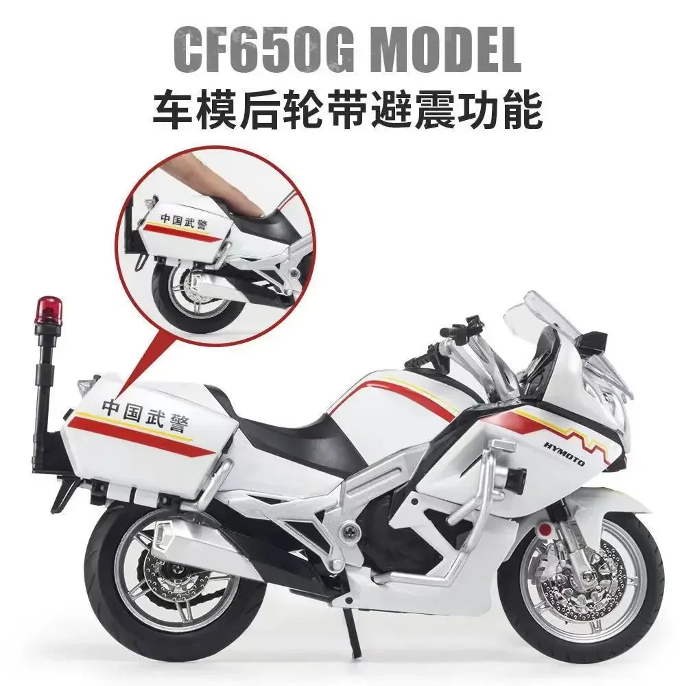 Simulation 1:12 State Guest 650G Motorcycle Model State Guest Guard Alloy Machine Model Boy Audiovisual Toy Gift.
