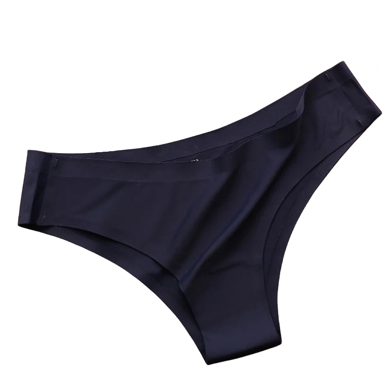 4PCS/Set Seamless Panties Women Sexy Underwear Ice Silk Underpants Low Waist G-string Female Soft Solid Ultra-thin Briefs.
