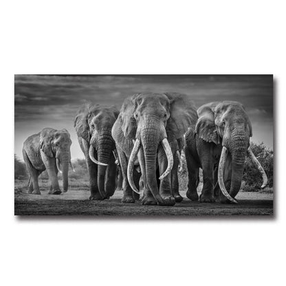 Walking Elephant Home Decoration Canvas Painting Modern Light Luxury Living Room Wall Art Posters High End Picture Print Artwork.