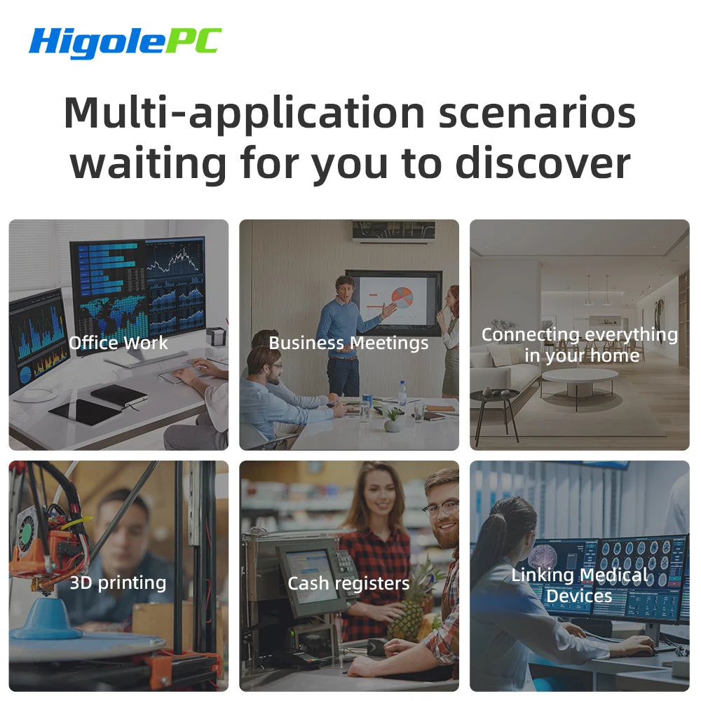 Higole F10 10.1'' Fanless Mini PC Intel N5095 Windows 11 WiFi5 8GB 128GB 5000mAh 4K RS-232 RJ45 Laptop Desktop PC Mini Computer.