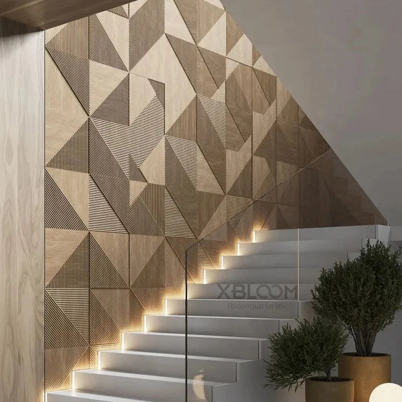 10pcs 3D Wall Panel 30x30cm Gold Mosaic Indoor Wall Decoration for Living Room Bedroom Hotel Office Esports game 3D Wall Sticker