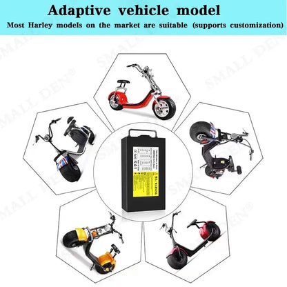Harley battery 60V 12Ah 15Ah 18Ah 21Ah 24Ah Lithium cell pack Original With BMS For 1800W E-scooter motorcycle +67.2V 3A Charger.