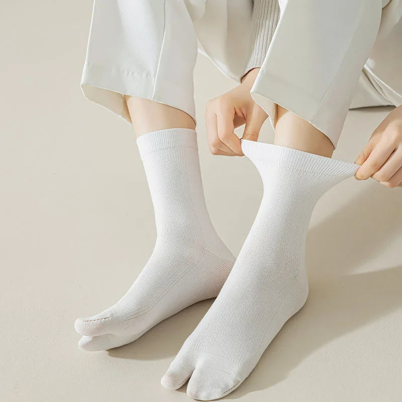 Fashion Japanese Style Tabi Toe Socks for Men Women Summer Fiber Two Finger Socks Kimono Flip Flop Sandal Split Tabi Toe Sock.