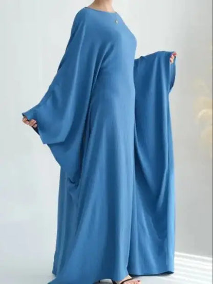 Muslim Women Arabic Dubai Abaya Plus size adjustable Waist Long Dress Modest Kaftan Robe Imitation Linen Femme Islam Clothing.