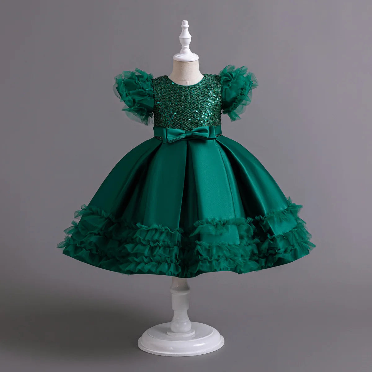 Hetiso Mädchen Pailletten Prinzessin Kleid flauschige Tutu Ärmel Geburtstags feier Leistung Hochzeit Ballkleid Kinder Kleider 3 6 8 10 Jahre.