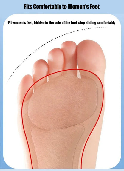 Self-adhesive Insoles for High-heeled Sandals Women Comfort Sweat-absorbent Shoe Sole Anti-Slip Memory Foam Seven-point Shoe Pad.