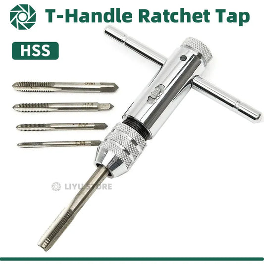 LIYU Einstellbare T Griff Ratsche Gewindebohrer Reibahle Hand Manuelle Schraubenschlüssel M3 M4 M5 M6 M8 Metrische Maschine Schraube Gewinde Stecker Werkzeug