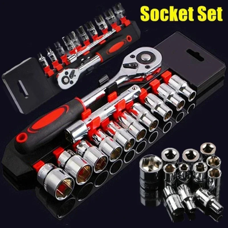 1/4 "Ratsche Steckschlüssel Set Stick Steckschlüssel Set Verlängerung Stange Multi-funktion Ratsche Spanner Auto Motorrad Reparatur Hand werkzeug