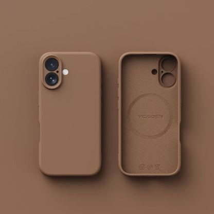 for iPhone 16E Magsafe Liquid Silicone Case Solid Colour Matte Soft Bumper Phone Cover for iPhone 16 Plus 16 Pro Max Cases