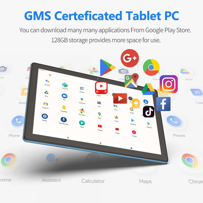 PRITOM Android Tablet 10.1 Inch 3GB RAM 64GB ROM Quad Core Processor WiFi 6 HD IPS Screen 8.0 MP Rear Camera.