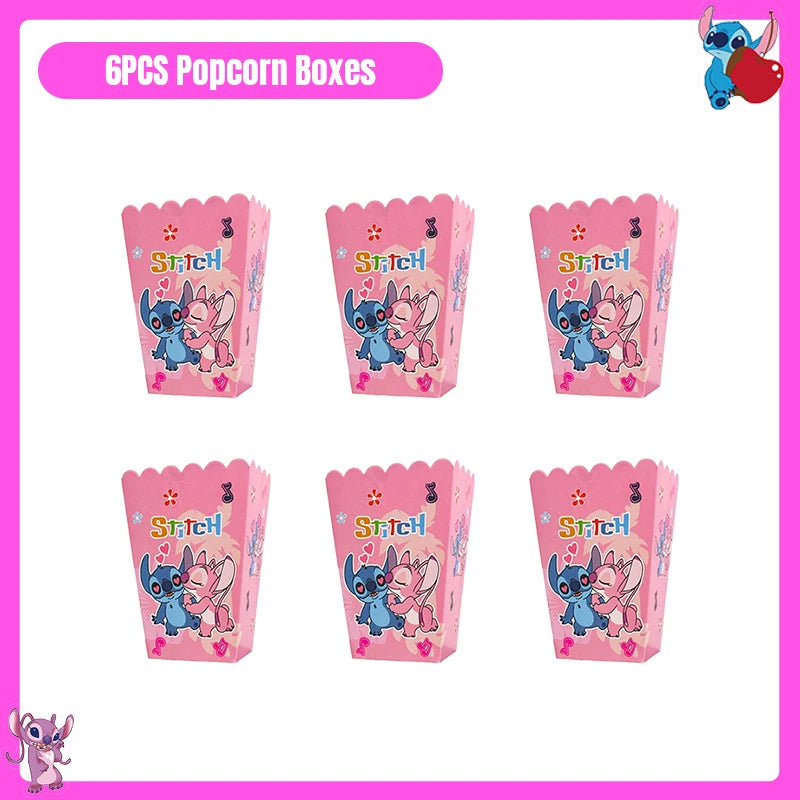 Disney Lilo und Stitch Party Dekoration Geschirr rosa Stitch alles Gute zum Geburtstag Party Thema liefert Ballon Hintergrund Tasse Teller.