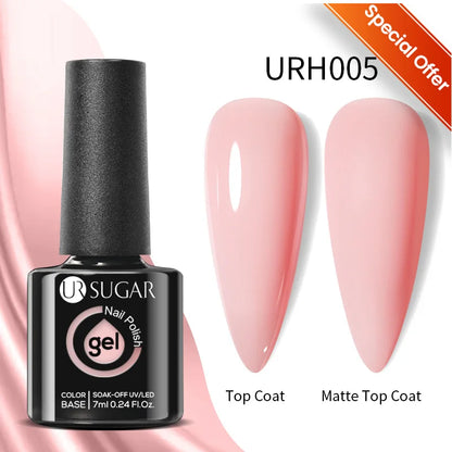 UR SUGAR 7/7.5ml Summer Blue Silver Gel Nail Polish Semi Permanent High Quality Soak Off UV LED Varnishes Nails Art Manicure.