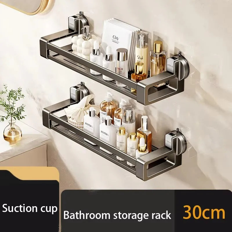 Haushalt Saugnapf Schnalle Badezimmer Dusche Gel Lagerung Korb Wc Ohne Stanzen Waschraum Wand-montiert Lagerung Rack