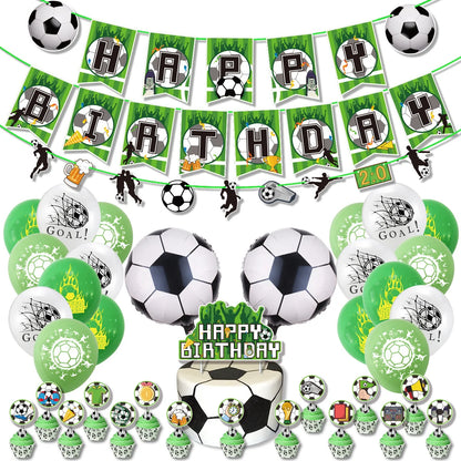 Fußball Geburtstag Dekoration Party Supplies Geschirr Luftballons Set Süßigkeiten Geschenkboxen Fußball Geburtstagsgeschenke Kinder Geburtstagsgeschenke