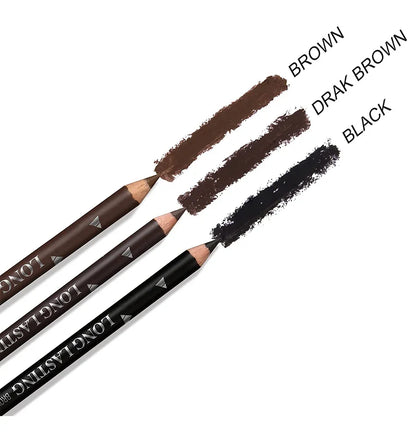 6/12Pcs Eye Brow Pencil Waterproof Professional Women Eye Makeup Pen Easy Color Natural Black Cosmetic Beauty Eyebrow Tool.