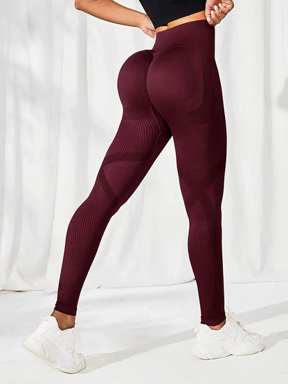 Atmungsaktive Yoga-Leggings mit hoher Taille für Damen, einfarbig, Bauchkontrolle, Sportbekleidung, bequeme Fitness-Studio-Strumpfhose, Activewear