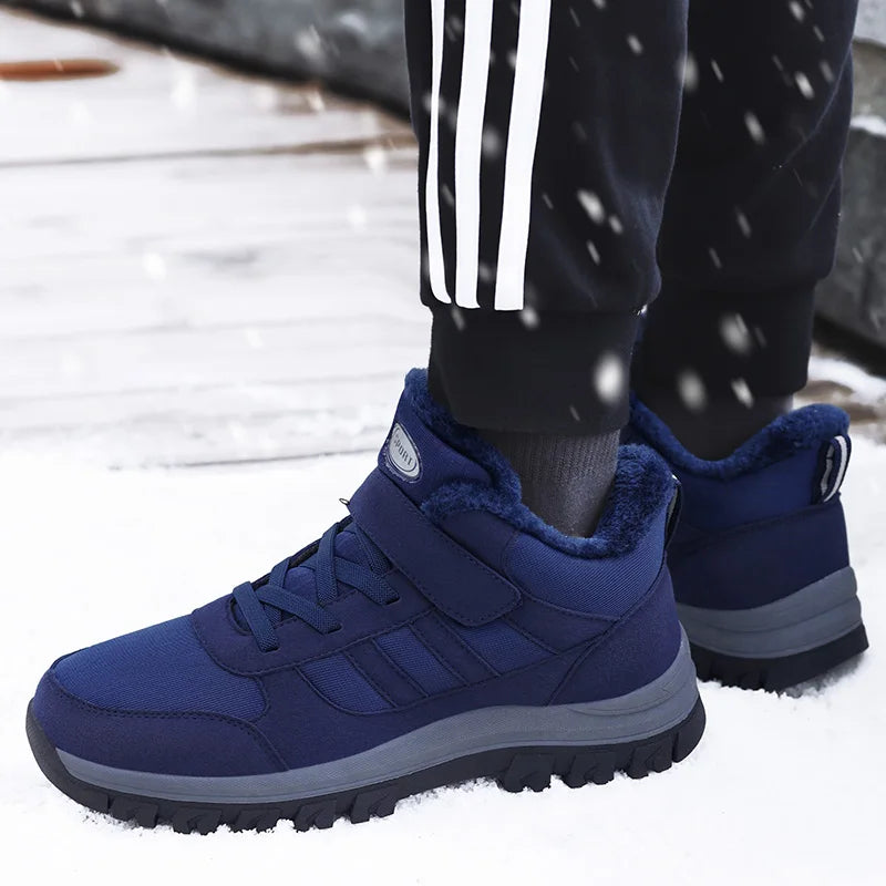 Ladies Snow Boots Warm Winter New Plush Thick Sole Casual Non-slip Comfort Shock-absorbing Unisex Outdoor Flat Walking Shoes.