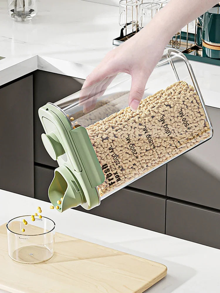 1600ml Rice Bucket Flour Container, Sealed Anti-Insect Storage Jar, Kitchen Grain Storage Box, Moisture-Proof Food Storage Bin.