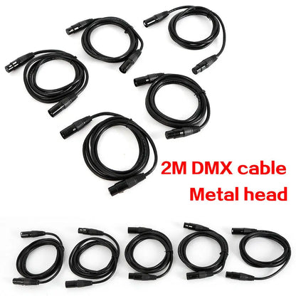 10 x Dmx Cable 2.0 m Xlr 3-Pole Male-Female For 110 Ohm Application.