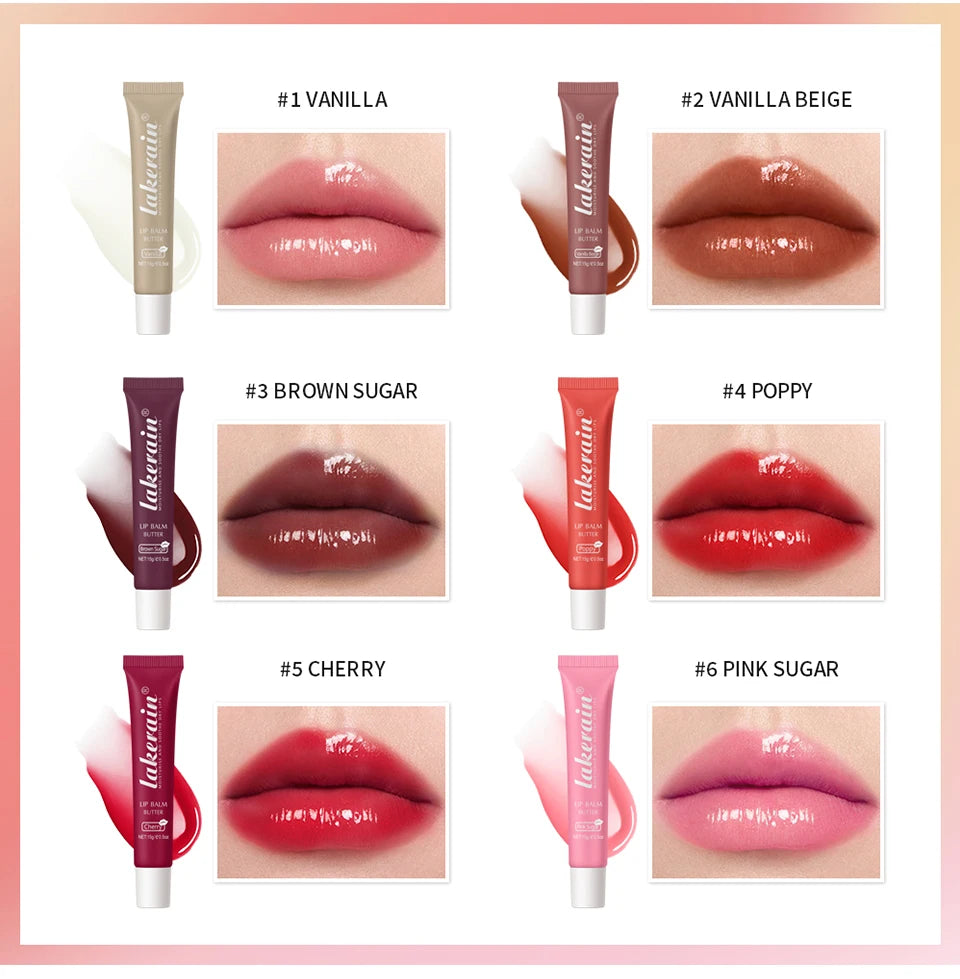 3pcs/Kit Butter Moisturizing Lip Gloss Oil Jelly Lipgloss Liquid Lipstick Lip Tint Brown Sugar Crystal Lip Balm.