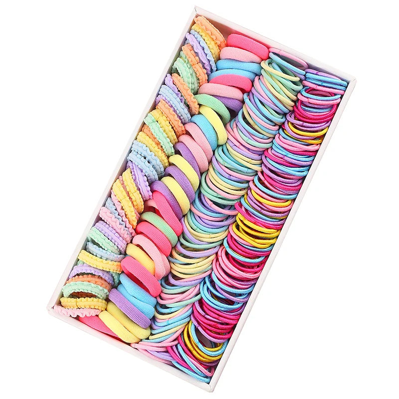 165-300PCS Hair Accessories Set Hairstyle House Play Toy Girl Elastic Hair Bands Butterfly Knot Hair Rope.