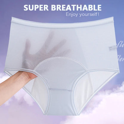 Women Menstrual Panties 5pcs High Waist Menstruation Underpants Leak Proof Period Briefs L-8XL Plus Size Physiological Briefs.