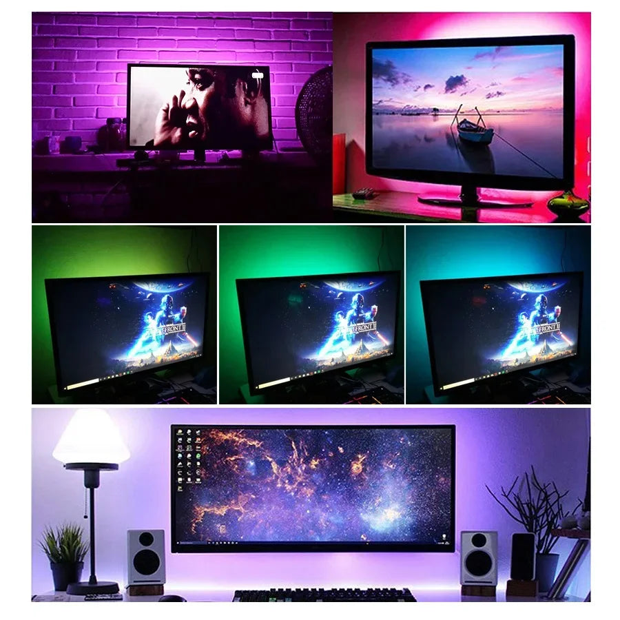 Led-leuchten Für Schlafzimmer Bluetooth Wifi App Fernbedienung Rgb Led Licht Streifen 5050 Rgb USB 5V Led Band tv Hintergrundbeleuchtung Raum Beleuchtung.
