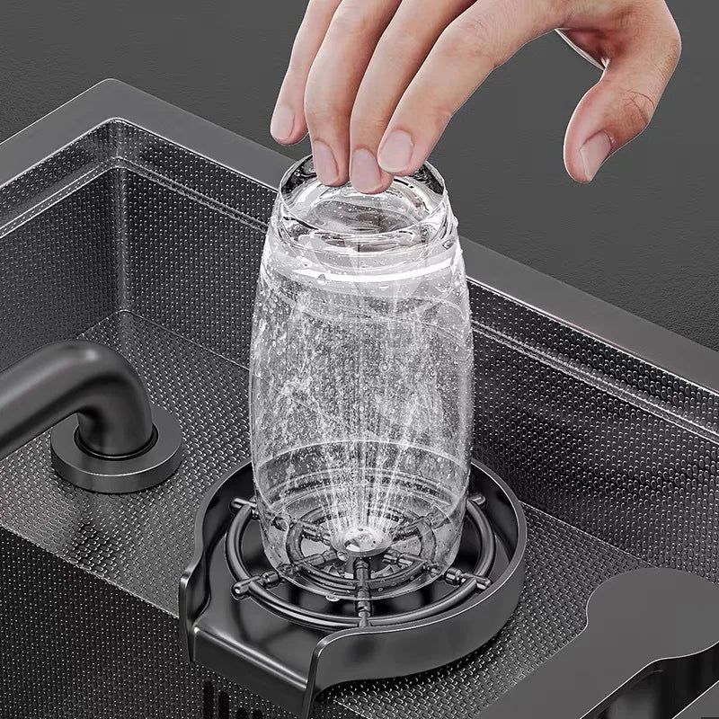 Household Small Hidden Kitchen Sink Stainless Steel Bar Wash Vegetable Basin With Cover Plate and Cup Washer Mini Single Slot