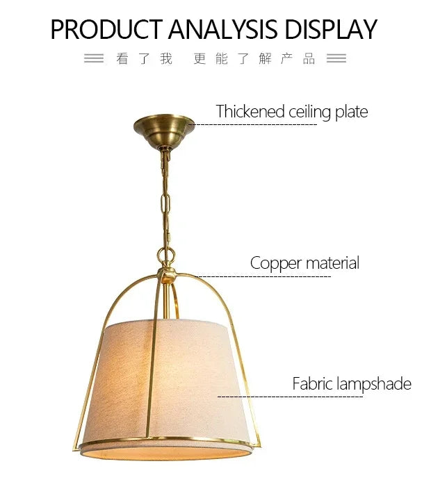 Winfordo Farmhouse Stoff-Kronleuchter zum Aufhängen, Stoff-Pendelleuchte für Schlafzimmer, Esszimmer, Küche, Insel, Heimdekoration.