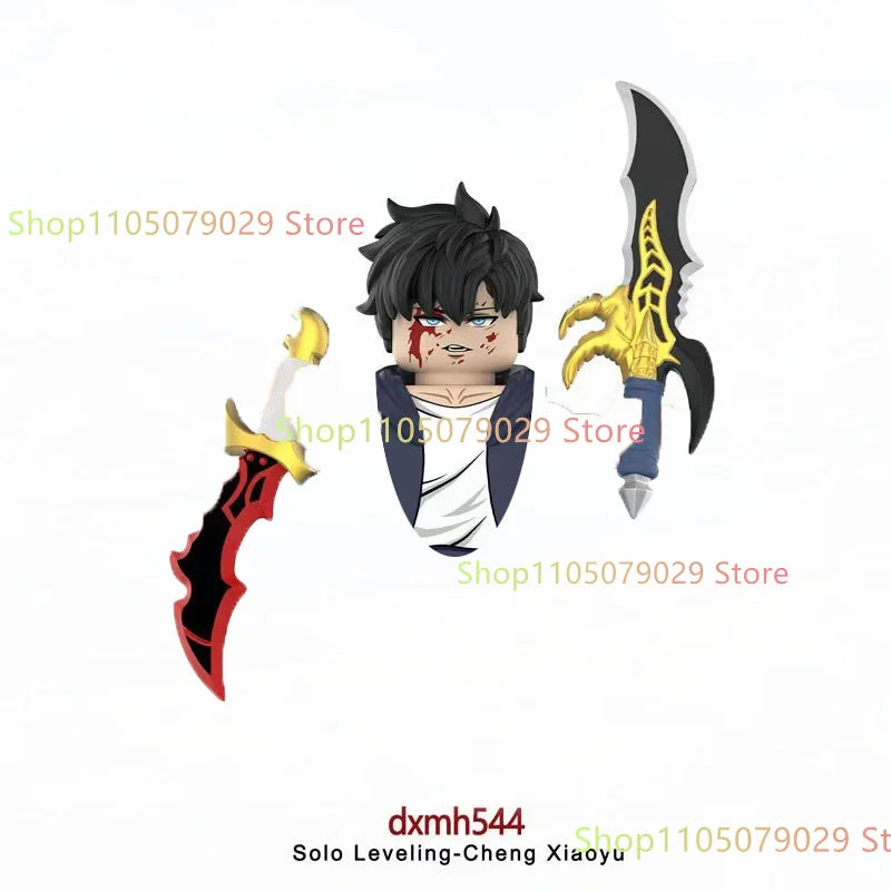 WM6220 WM6221 Anime Cartoon TV Toy Sung Jin Woo Solo Leveling Man S Hunter Level Up Building Blocks for Kids Collect Toys Gift.