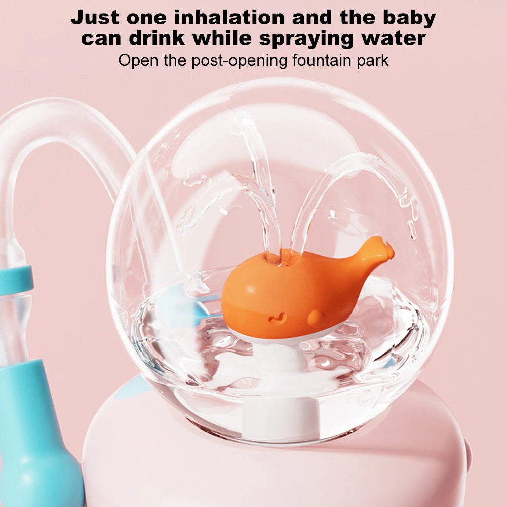 24oz Stainless Steel Whale Fountain Tumbler Straw Water Cups Kids Adults Travel Water Bottles Whale Water Cups Car Water Bottle.