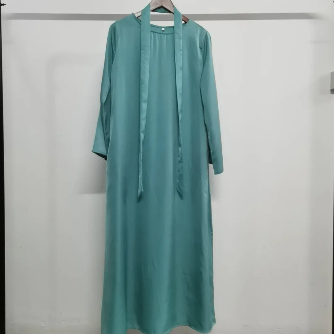(No Scarf) Ramadan Eid Abaya Damen Dubai Luxury Kebaya Muslim Abayas Women Kaftan Long Dress Islam Dresses Caftan 9 Colors S-2XL