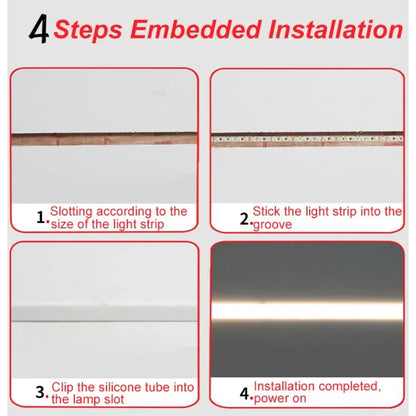 1M-15M LED Neon Silicone Tube Rope Waterproof Flexible Neon Tape Cabinet Closet Silica Gel Ribbon Strip Light Channel Diffuser.