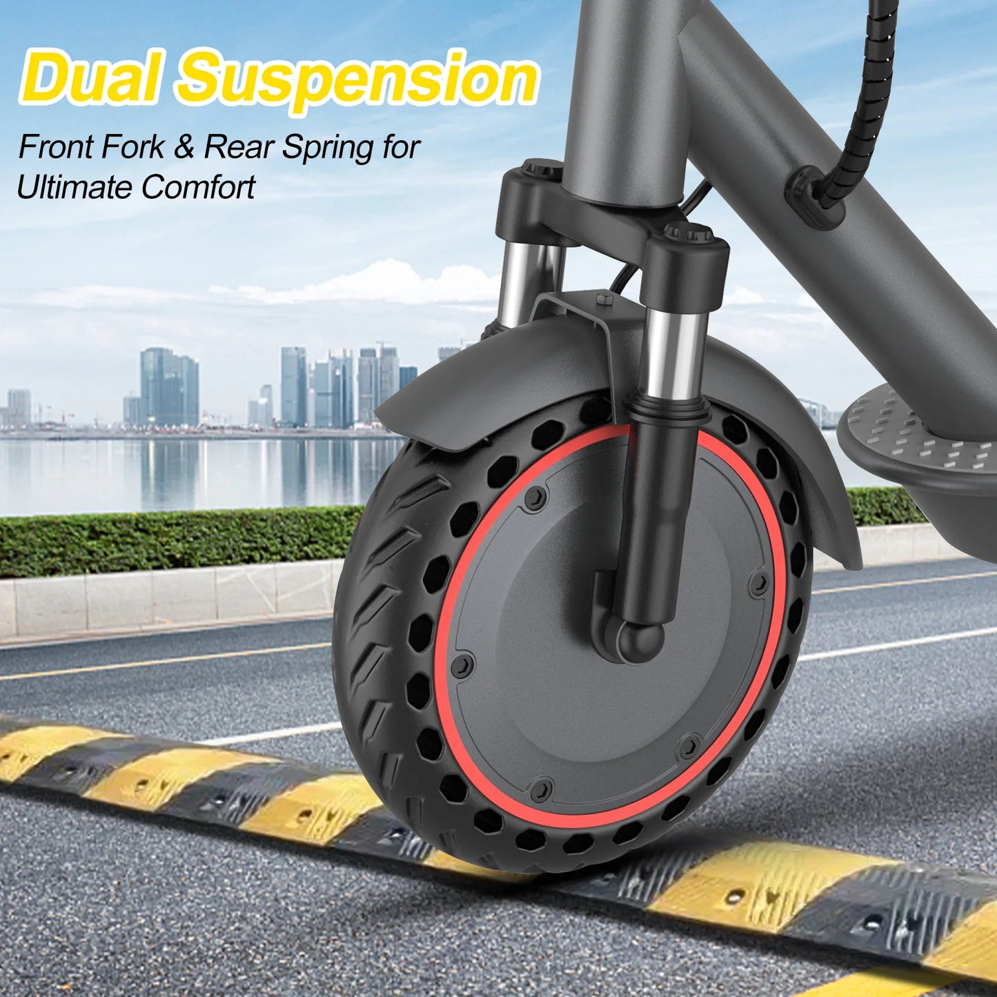 AOVOPRO LP10 500W Electric Scooter 42V 10.5Ah 35KM/H 35KM Long Range 10 Inch with Shock Absorption Smart Foldable EScooter