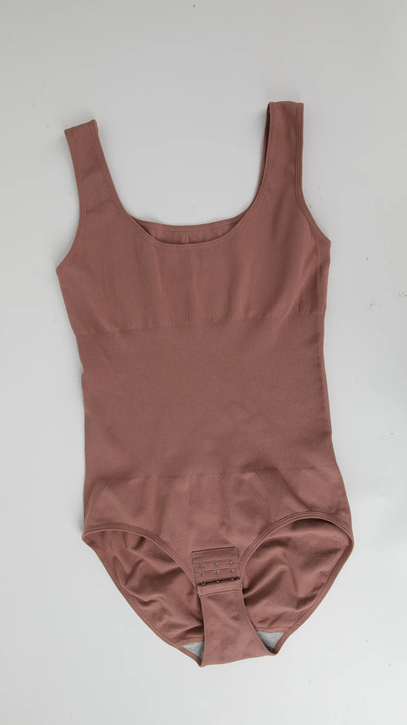 Bodysuit Women Shapewear Tummy Control Butt Lifter Body Shaper Smooth Invisible Under Dress Slimming Underwear Low Neck Jumpsuit