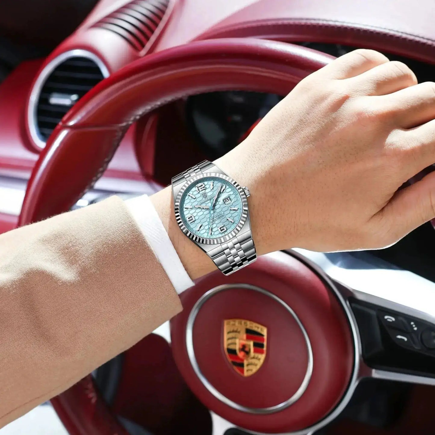 POEDAGAR High Quality Original Men Clock Waterproof Luminous Date Luxury Man Watch Stainless Steel Quartz Men's Watches Male+Box.