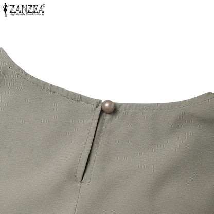 Autumn Elegant Long Lantern Sleeve Muslim Abaya Robe ZANZEA Women Maxi Dresses Ramadan Sundress Islamic Turkey Vestidos Kaftan.