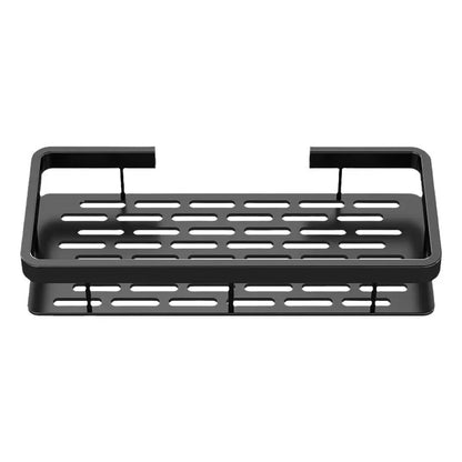 Badezimmerregale, schwarz, rostfrei, Wandmontage, nicht stanzbar, Aufbewahrungsregal, WC, Bad, Waschbecken, Wand-Badezimmerregale