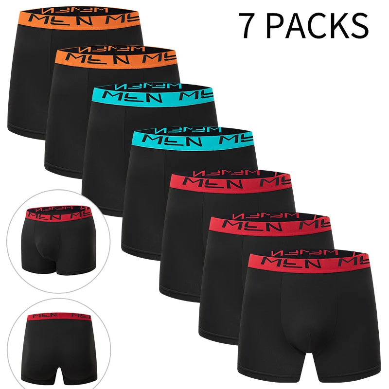 4/7-teilige Herren-Shorts, lang, sportlich, lässig, Boyshort, mehrfarbig, Multi-Code, Jugendliche, Eltern-Kind-Shorts, Übergröße, bequeme Unterwäsche