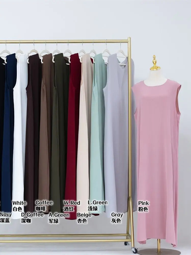 Ramadan Sleeveless Abaya Turkey Islam Arabic Muslim Long Dress African Dresses For Women Clothing Robe Musulmane Femme Vestidos.