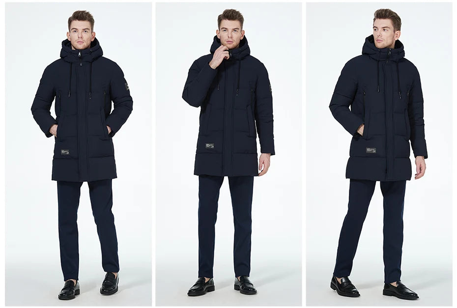 ICEbear 2023 winter jackets for men casual cotton coat mid-length Puffer parkas MWD3061D.